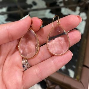 Anthropologie clear stone earring